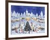 Snowy Christmas in a Village Square, 1991-Gordana Delosevic-Framed Giclee Print