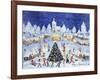 Snowy Christmas in a Village Square, 1991-Gordana Delosevic-Framed Giclee Print