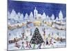Snowy Christmas in a Village Square, 1991-Gordana Delosevic-Mounted Giclee Print