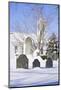 Snowy Church and Cemetery-Joseph Sohm-Mounted Photographic Print