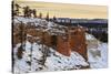 Snowy Cliffs of the Rim Lit by Weak Winter's Late Afternoon Sun-Eleanor Scriven-Stretched Canvas