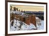 Snowy Cliffs of the Rim Lit by Weak Winter's Late Afternoon Sun-Eleanor Scriven-Framed Photographic Print