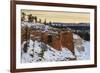 Snowy Cliffs of the Rim Lit by Weak Winter's Late Afternoon Sun-Eleanor Scriven-Framed Photographic Print