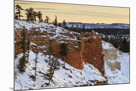 Snowy Cliffs of the Rim Lit by Weak Winter's Late Afternoon Sun-Eleanor Scriven-Mounted Photographic Print