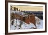 Snowy Cliffs of the Rim Lit by Weak Winter's Late Afternoon Sun-Eleanor Scriven-Framed Photographic Print