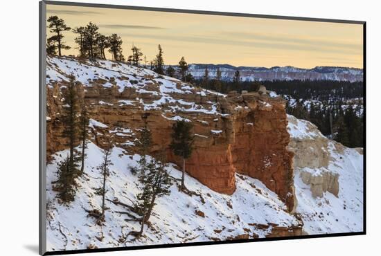 Snowy Cliffs of the Rim Lit by Weak Winter's Late Afternoon Sun-Eleanor Scriven-Mounted Photographic Print