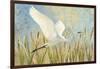 Snowy Egret in Flight v2-Kathrine Lovell-Framed Art Print