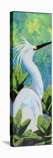 Snowy Egret-Kestrel Michaud-Stretched Canvas