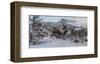 Snowy Elk-Steve Hunziker-Framed Art Print