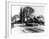 Snowy English Village-null-Framed Photographic Print