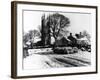 Snowy English Village-null-Framed Photographic Print