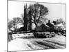 Snowy English Village-null-Mounted Photographic Print