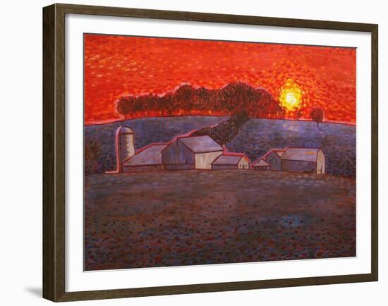 Snowy Farm-John Newcomb-Framed Giclee Print