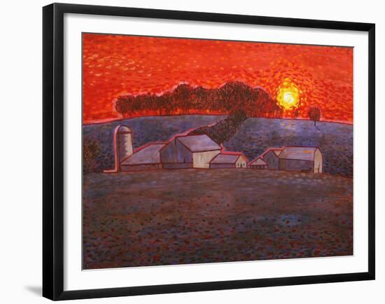 Snowy Farm-John Newcomb-Framed Giclee Print