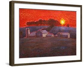 Snowy Farm-John Newcomb-Framed Giclee Print