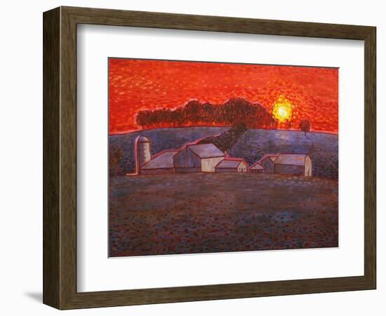 Snowy Farm-John Newcomb-Framed Giclee Print