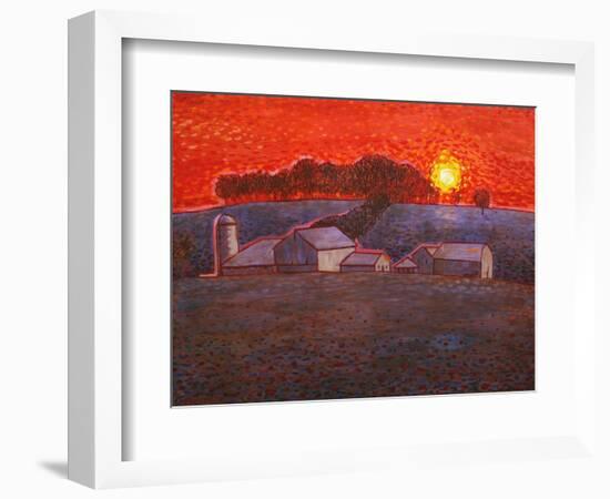 Snowy Farm-John Newcomb-Framed Giclee Print