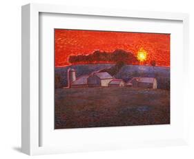 Snowy Farm-John Newcomb-Framed Giclee Print