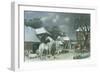 Snowy Farmyard-John Frederick Herring I-Framed Giclee Print