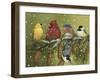 Snowy Feathered Friends-William Vanderdasson-Framed Giclee Print