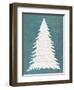 Snowy Fir Tree on Blue-Cora Niele-Framed Premium Giclee Print