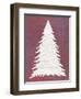 Snowy Fir Tree on pink-Cora Niele-Framed Giclee Print