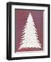 Snowy Fir Tree on pink-Cora Niele-Framed Giclee Print