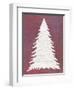 Snowy Fir Tree on pink-Cora Niele-Framed Giclee Print