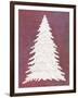 Snowy Fir Tree on pink-Cora Niele-Framed Giclee Print