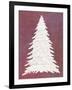 Snowy Fir Tree on pink-Cora Niele-Framed Giclee Print