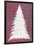 Snowy Fir Tree on pink-Cora Niele-Framed Giclee Print