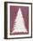 Snowy Fir Tree on pink-Cora Niele-Framed Giclee Print