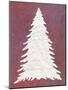 Snowy Fir Tree on pink-Cora Niele-Mounted Giclee Print