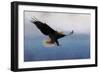 Snowy Flight Bald Eagle-Jai Johnson-Framed Premium Giclee Print