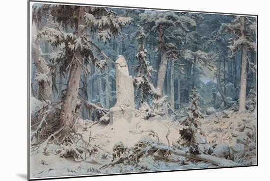 Snowy Forest, 1835-Andreas Achenbach-Mounted Giclee Print