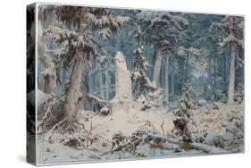 Snowy Forest, 1835-Andreas Achenbach-Stretched Canvas
