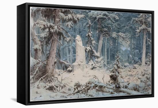 Snowy Forest, 1835-Andreas Achenbach-Framed Stretched Canvas