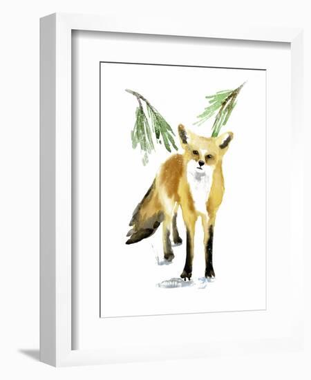 Snowy Fox II-Annie Warren-Framed Art Print