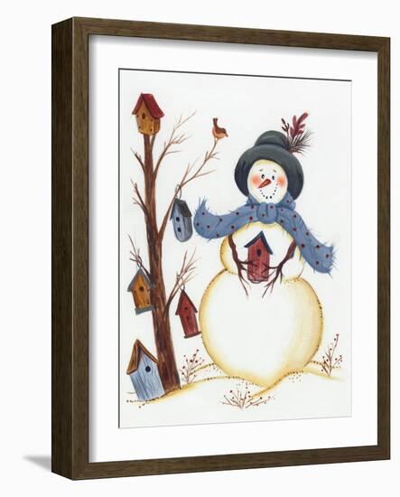 Snowy Friend-Beverly Johnston-Framed Giclee Print