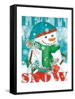 Snowy Fun II-Veronique Charron-Framed Stretched Canvas