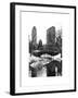 Snowy Gapstow Bridge of Central Park, Manhattan in New York City-Philippe Hugonnard-Framed Photographic Print