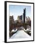 Snowy Gapstow Bridge of Central Park, Manhattan in New York City-Philippe Hugonnard-Framed Photographic Print