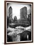 Snowy Gapstow Bridge of Central Park, Manhattan in New York City-Philippe Hugonnard-Framed Photographic Print