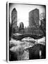 Snowy Gapstow Bridge of Central Park, Manhattan in New York City-Philippe Hugonnard-Stretched Canvas