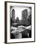 Snowy Gapstow Bridge of Central Park, Manhattan in New York City-Philippe Hugonnard-Framed Premium Photographic Print