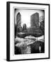 Snowy Gapstow Bridge of Central Park, Manhattan in New York City-Philippe Hugonnard-Framed Premium Photographic Print