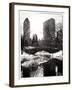 Snowy Gapstow Bridge of Central Park, Manhattan in New York City-Philippe Hugonnard-Framed Photographic Print