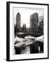 Snowy Gapstow Bridge of Central Park, Manhattan in New York City-Philippe Hugonnard-Framed Photographic Print