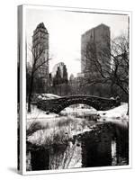 Snowy Gapstow Bridge of Central Park, Manhattan in New York City-Philippe Hugonnard-Stretched Canvas