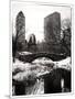 Snowy Gapstow Bridge of Central Park, Manhattan in New York City-Philippe Hugonnard-Mounted Photographic Print